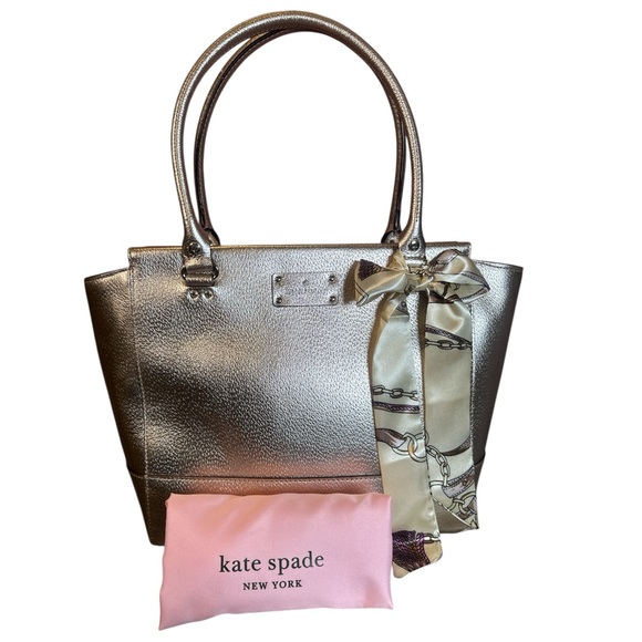 KATE SPADE EUC MARLEE ROSE GOLD LEATHER TOTE - Picture 3 of 16